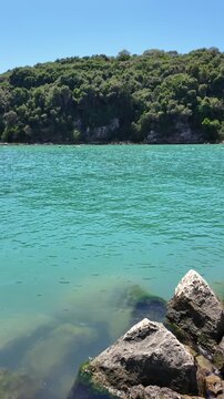 Amazing view of The mouth of the river Acheron at Ammoudia village, Epirus, Greece