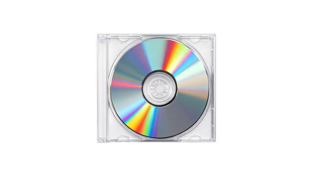 Digital versatile disc dvd in clear plastic jewel case with software technology reflection background recording transparent electronic as transparent object