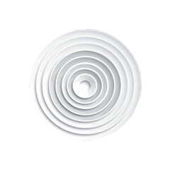 Fototapeta premium A simple white circular pattern with concentric rings on background