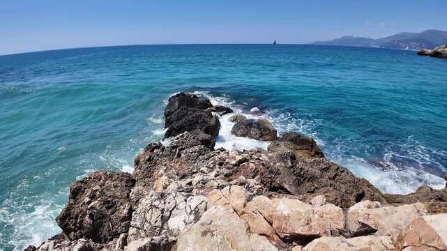 Amazing view of The mouth of the river Acheron at Ammoudia village, Epirus, Greece
