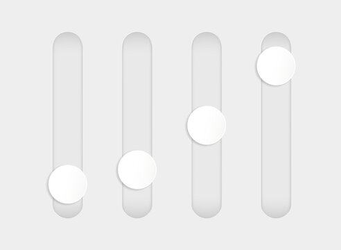Scrollbar element button. Navigation element. Frontend control on white. Vector