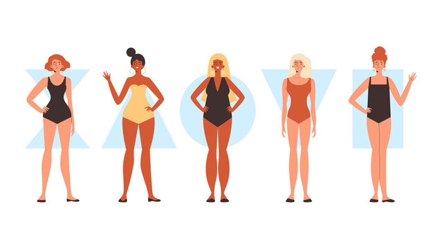 Women's Different Body Types Fashion Illustration