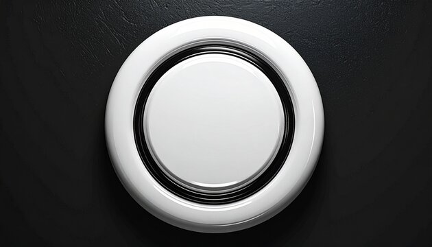 White button on a black background