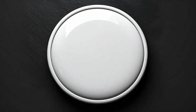 White button on a black background