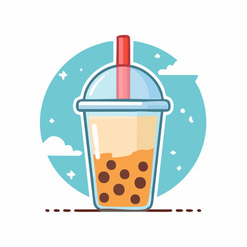 Cute Boba Tea Illustration