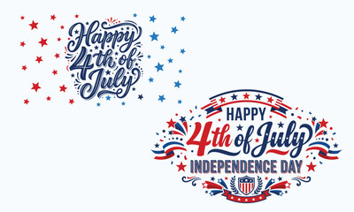 Patriotic 4th of july independence day greeting © Ibrahim