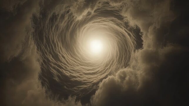 Spiral vortex in dark clouds