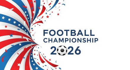 Fototapeta premium Football championship 2026 colorful celebration banner design