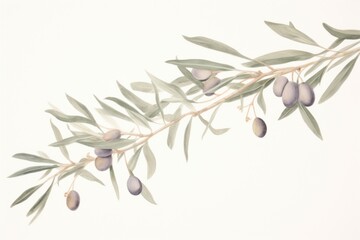 Obraz premium Olive branch plant leaf freshness.