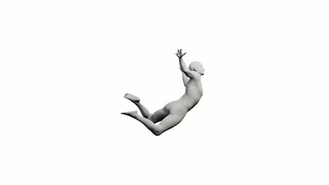 360 Turntable Rotation of Reaching Figure Model