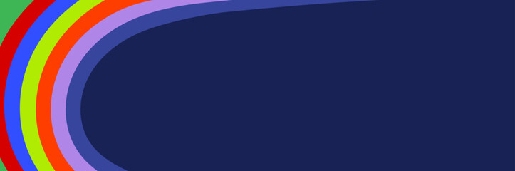 Modern banner for sports championship featuring abstract multi colored curved lines. Minimalist banner layout with a dynamic ribbon effect for global football tournaments and marketing campaigns