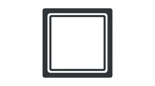 Blank square button icon
