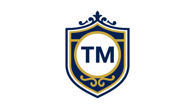 Elegant Shield Emblem with TM Initials