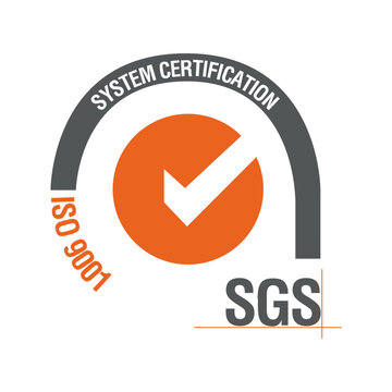 ISO 9001 SGS System Certification Badge for Quality Management Compliance and Business Process Accreditation