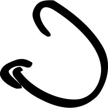 Hand Drawn Circular Back Arrow Icon Representing Return, Undo and Reversal Concept