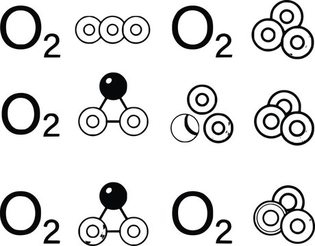 Oxygen Atom Bonding Illustrations