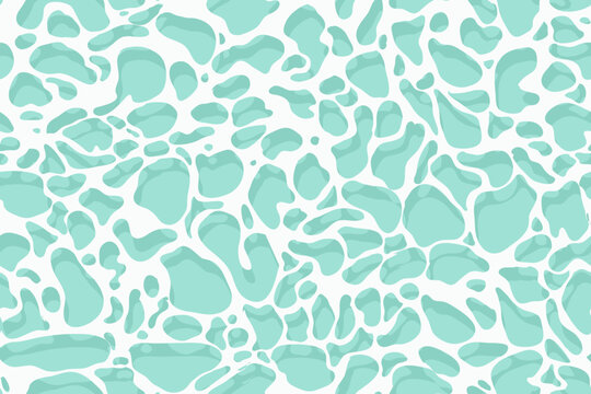 Sea foam on the ocean surface. Vector illustration. Seamless pattern.waves and ocean foam. Abstract texture of blue water surface, rippling waves 