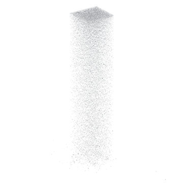 Water from tropical shower isolated transparent background photo realistic 3d rendering PNG 16 bit with alpha channel
