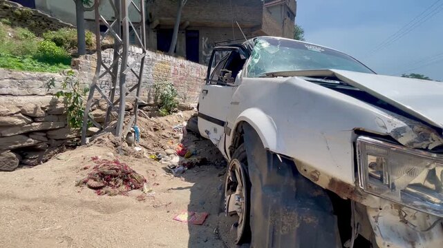 Severe car accident on GT Road in Swat, Khyber Pakhtunkhwa, Pakistan.