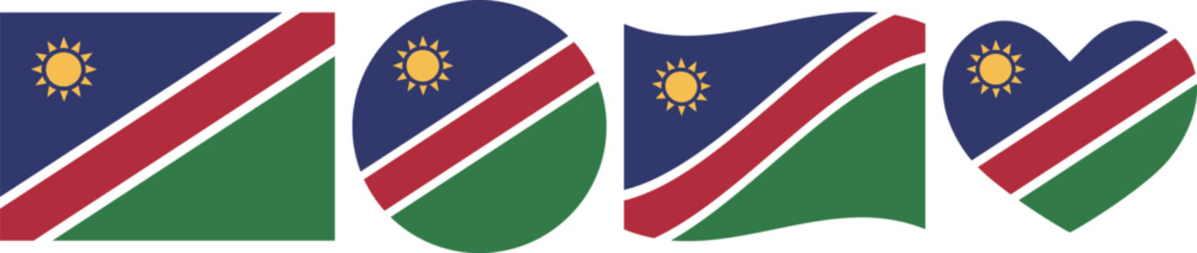 Namibia flag illustrator country flags symbol National Collection International  Set