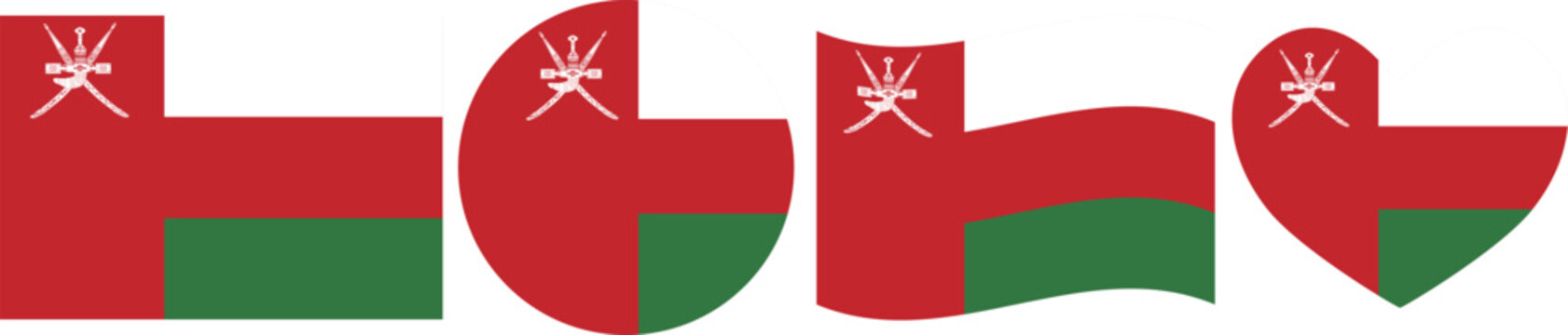Oman flag illustrator country flags symbol National Collection International  Set