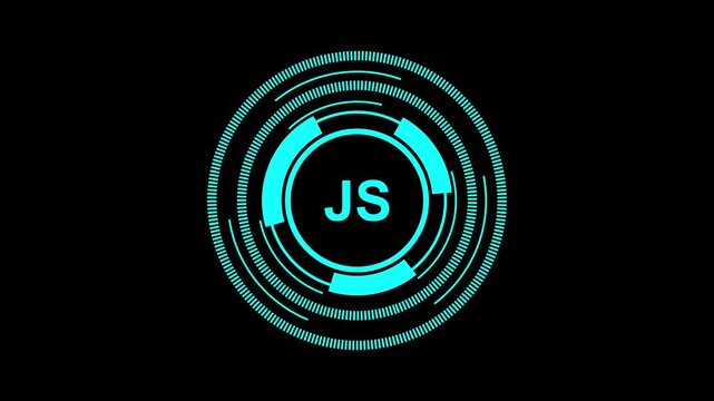 JavaScript Code Interface in 4K Resolution with Dynamic Web Elements on Dark Background. motion graphice 4K Resolution video.