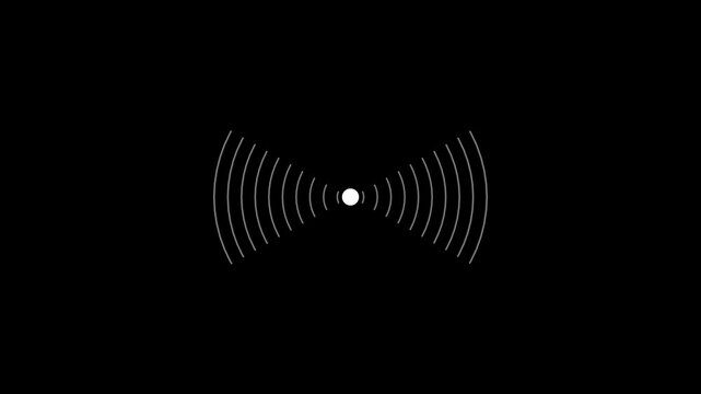 Wireless Technology hotspot lines Icons.Symbol stroke icon glowing neon animation with black background.