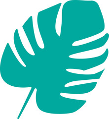 Flat tosca monstera leaf vector illustration © Myracl3shop