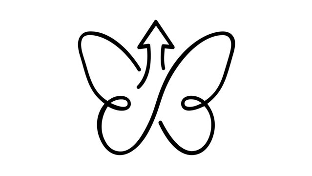 Human thyroid gland butterfly shape line icon vector illustration, medical endocrinology symbol for healthcare science education, isolated flat graphic for hormonal biology research study.