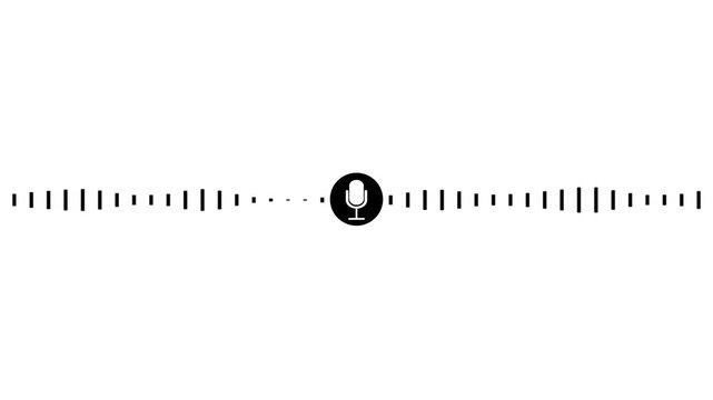 Abstract audio sound wave spectrum animation on white background.Motion graphics concept sound wave spectrum concept.