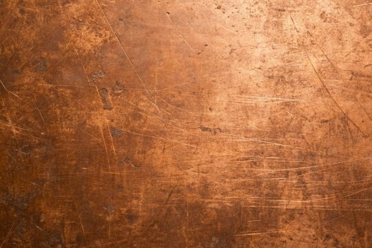grunge copper metal texture background with scratches and patina