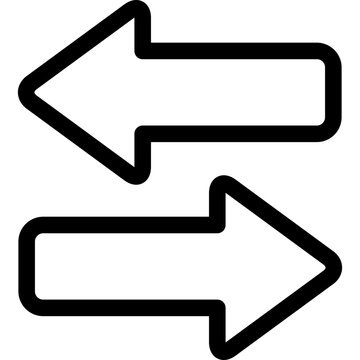 Left and Right Opposite Arrows Swap and Exchange Icon