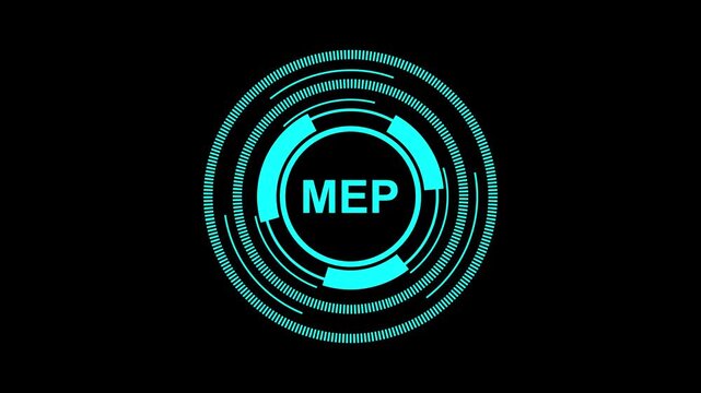 Futuristic MEP Interface with Smart Building System Elements in Ultra HD.4k animation motion graphics video.