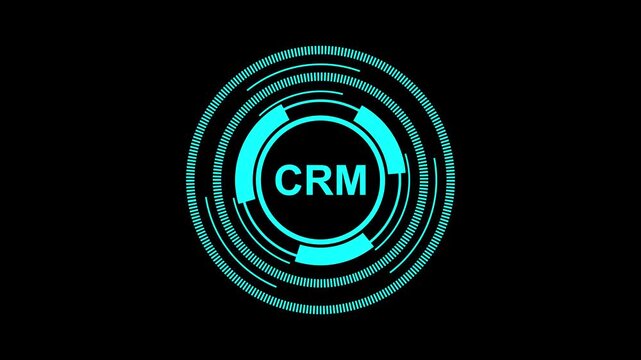 Futuristic CRM Interface with Customer Engagement Elements in Ultra HD.4k animation motion graphics video.