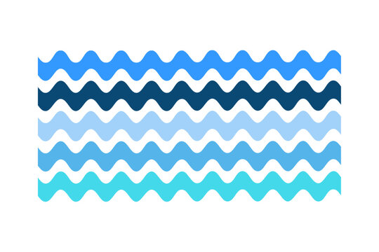 Patr&oacute;n ondulado formado por franjas horizontales que alternan diversos tonos de azul. Ondas regulares, repetitivas y sim&eacute;tricas similares al oleaje o a la superficie del agua.