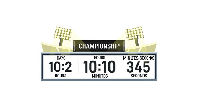 Championship Countdown Timer with Stadium Lights