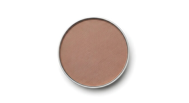Professional makeup pan featuring natural brown powder for beauty and cosmetic applications