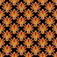 Fototapeta premium Sri Lankan traditional art for seamless declarations and backgrounds 