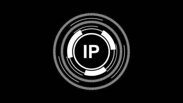 Futuristic HUD Interface with Circular Data Elements.4k animation motion graphics video .