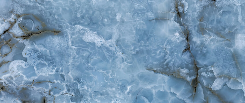 Onyx background displays a beautiful blue stone surface with elegant natural organic crystal veins