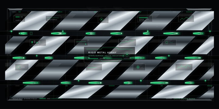 Holographic safety array HUD with biohazard, security, toxic and alert icons, circular scanners, data pods and dark technical grid background