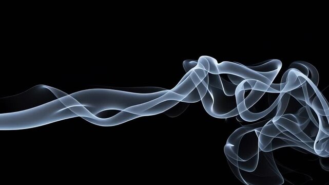 Abstract Smoke Waves Dancing Across Night Sky