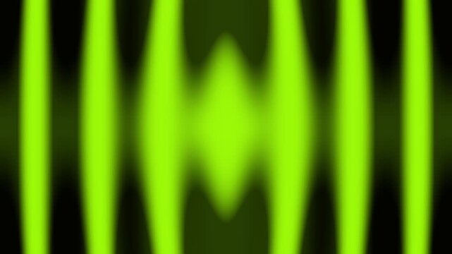 Lime green vertical bars pulse with dynamic light motion loop background