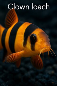 Striking bottom dweller with orange fins and dark banding