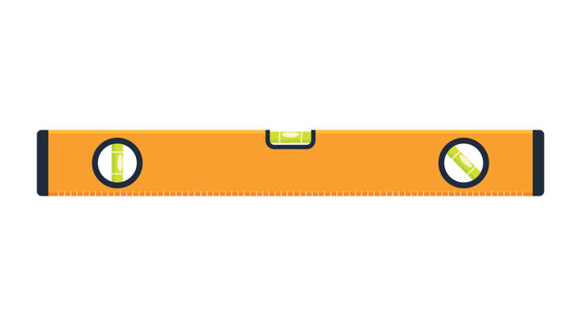 Level tool on a flat surface used for construction and measuring activities in a workspace