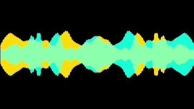 Colorful audio waveform spectrum animation.Spectrum audio animation, Wave form Audio Isolated on background. Audio spectrum wave effect, waveform beats.
