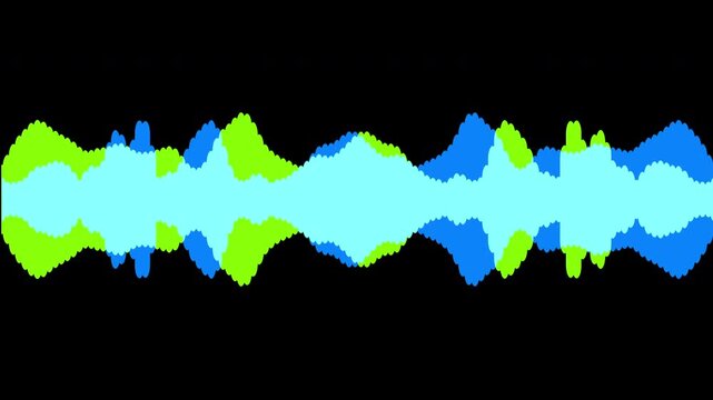 Colorful audio waveform spectrum animation.Spectrum audio animation, Wave form Audio Isolated on background. Audio spectrum wave effect, waveform beats.