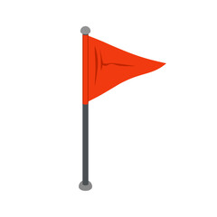Red Soccer Corner Flag Isolated Vector Illustration © yusuf asyari