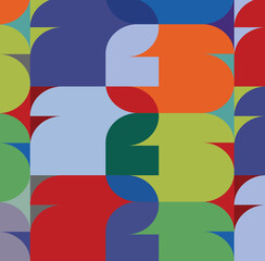 Fototapeta na wymiar Colorful design patterns for sports event of 2026 year