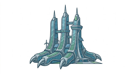 Fantasy Castle on Claw Base. © Box